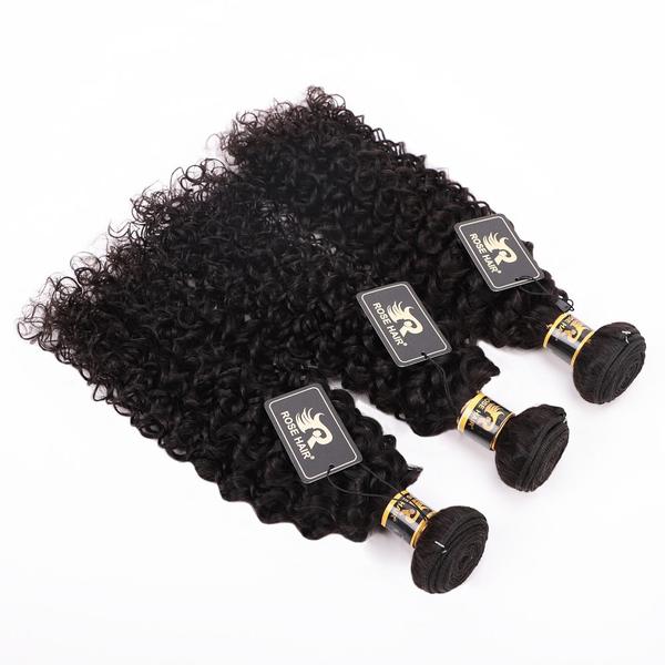 10A Grade 4PCS Kinky Curly Best Brazilian Virgin Hair Bundles - Rose Hair