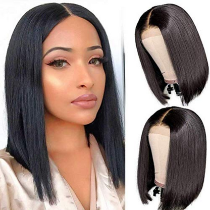 Rose Hair 18PCS 13x4 Transparent Lace Frontal Bob Wig Package Deal 180% Density All Textures