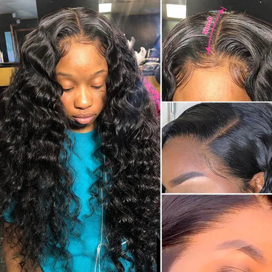 Rose Hair 6x6 Lace Closure Wigs Loose Deep Wave HD Undetected Lace Wigs