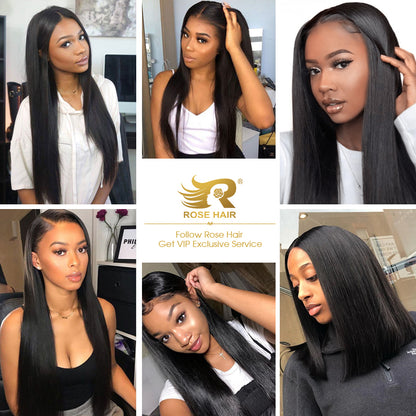 10A Grade 3PCS Straight Best Brazilian Virgin Hair Bundles - Rose Hair