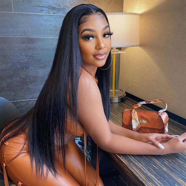 Flash Sale Natural Straight Hair 4x4 Lace Closure Wig-Rose Hair